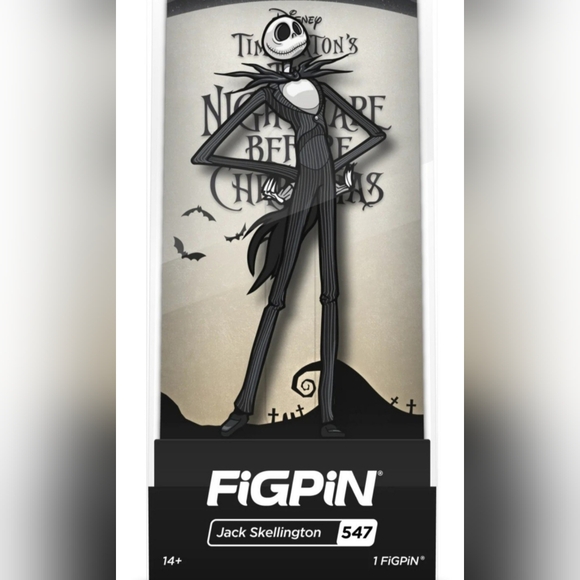 FIGPIN DISNEY THE NIGHTMARE BEFORE CHRISTMAS JACK SKELLINGTON - Picture 1 of 6